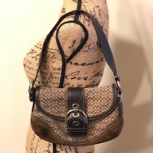 New Signature Coach Brown Shoulder Purse
